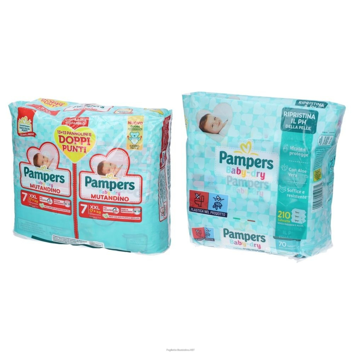 Cerca Offerte di pampers baby dry mutandino 7 xxl + salviette fresh pacco multiplo e acquista online