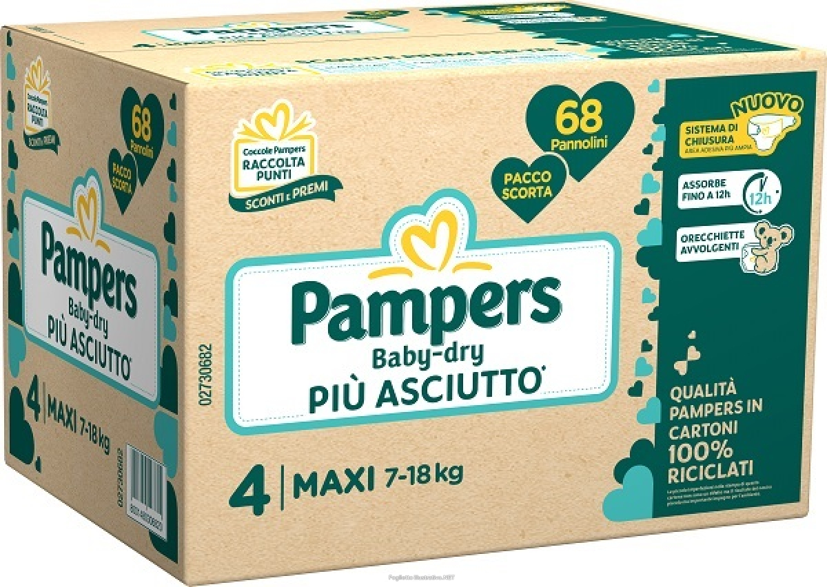Cerca Offerte di pampers baby dry quadri pannolino downcount maxi 68 pezzi e acquista online