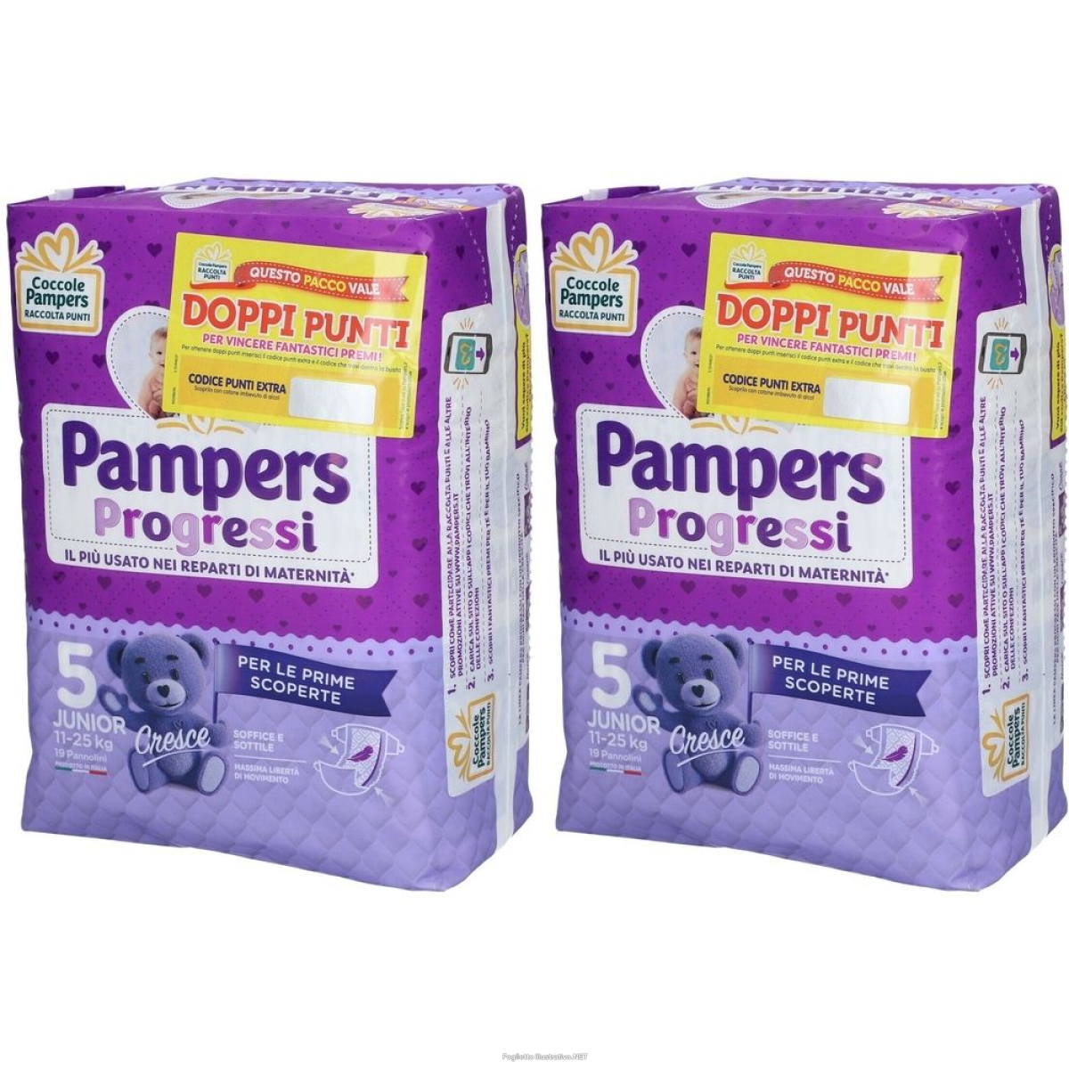 Cerca Offerte di pampers progressi 5 junior 11-25 kg set da 2 2x19 pz pannolini e acquista online