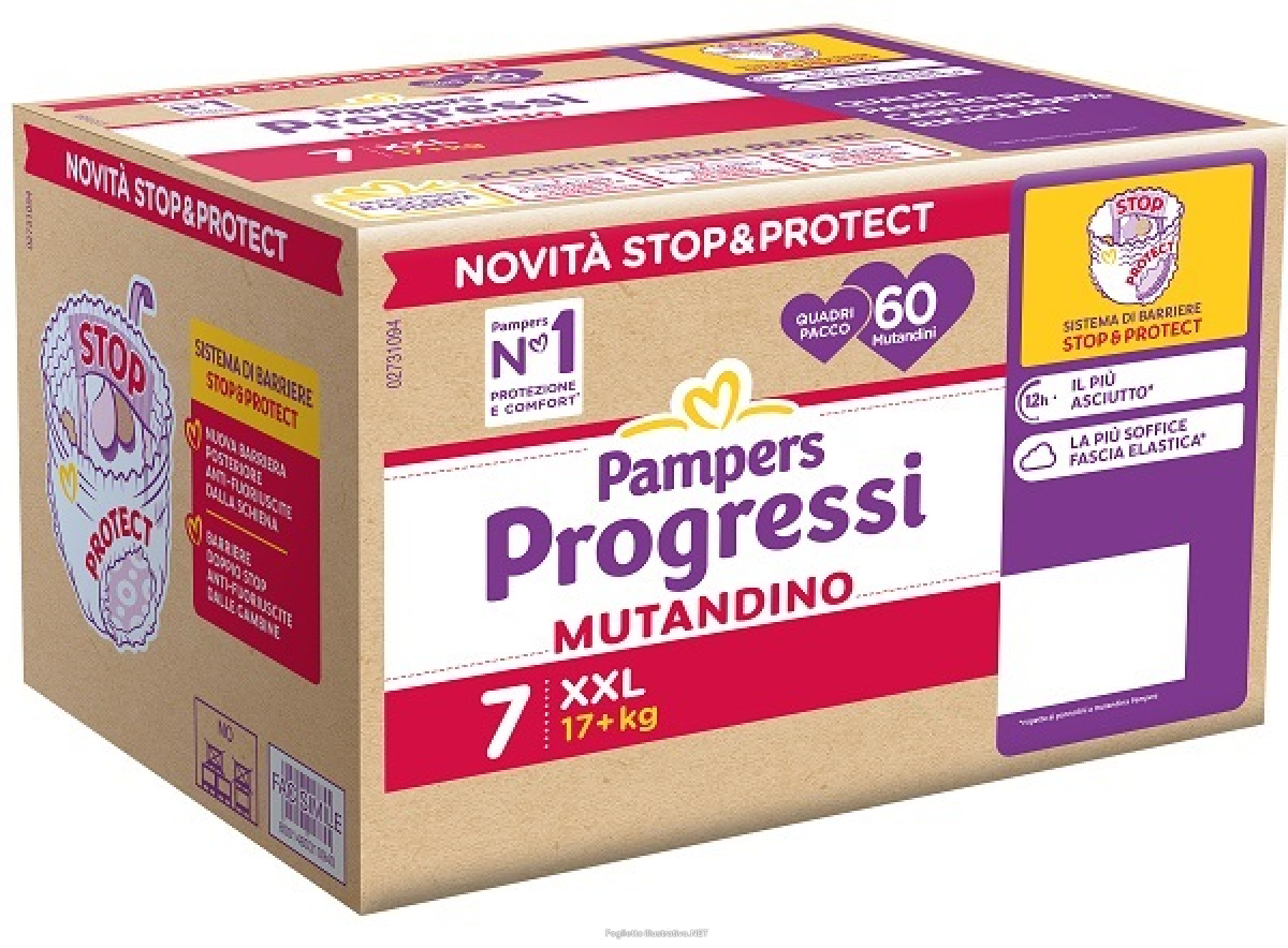 Cerca Offerte di pampers progressi mutandino xxl taglia 7 17+ kg 60 pezzi quadri pacco e acquista online