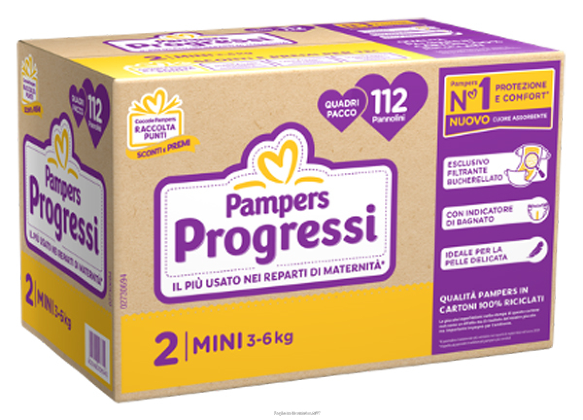 Cerca Offerte di pampers quadri progressi mini 112 pezzi e acquista online