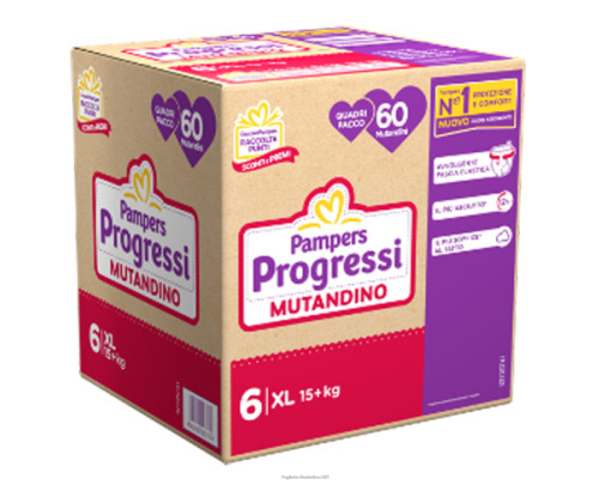 Cerca Offerte di pampers quadri progressi mutandino xl 15+ kg 60 pz pannolini e acquista online