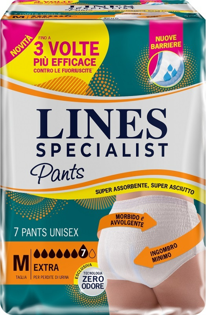Cerca Offerte di pannolone per incontinenza lines specialist pants extra unisex m 7 pezzi e acquista online
