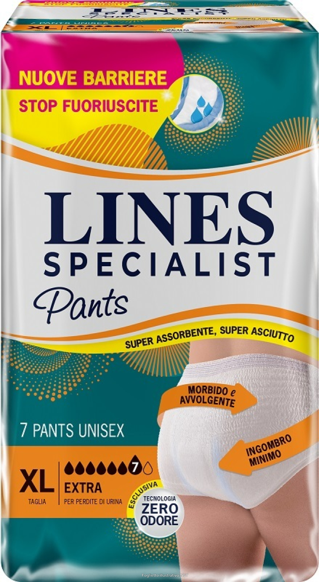 Cerca Offerte di pannolone per incontinenza lines specialist pants extra unisex xl 7 pezzi e acquista online