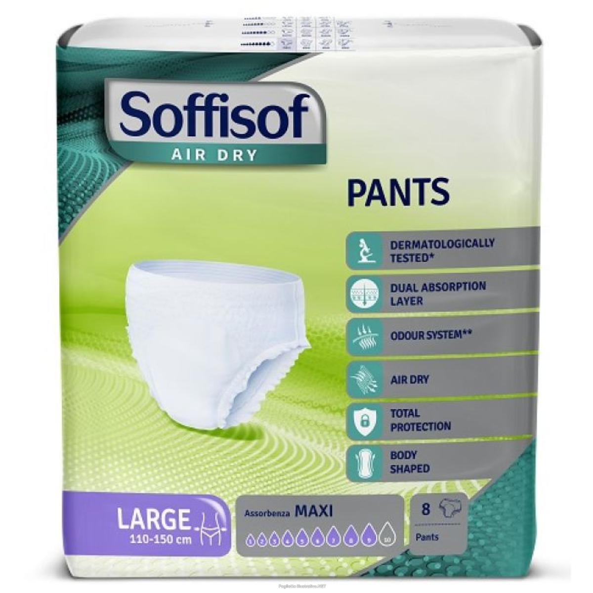 Cerca Offerte di pannolone soffisof air dry pants large 110-150cm assorbenza super 8 pezzi e acquista online