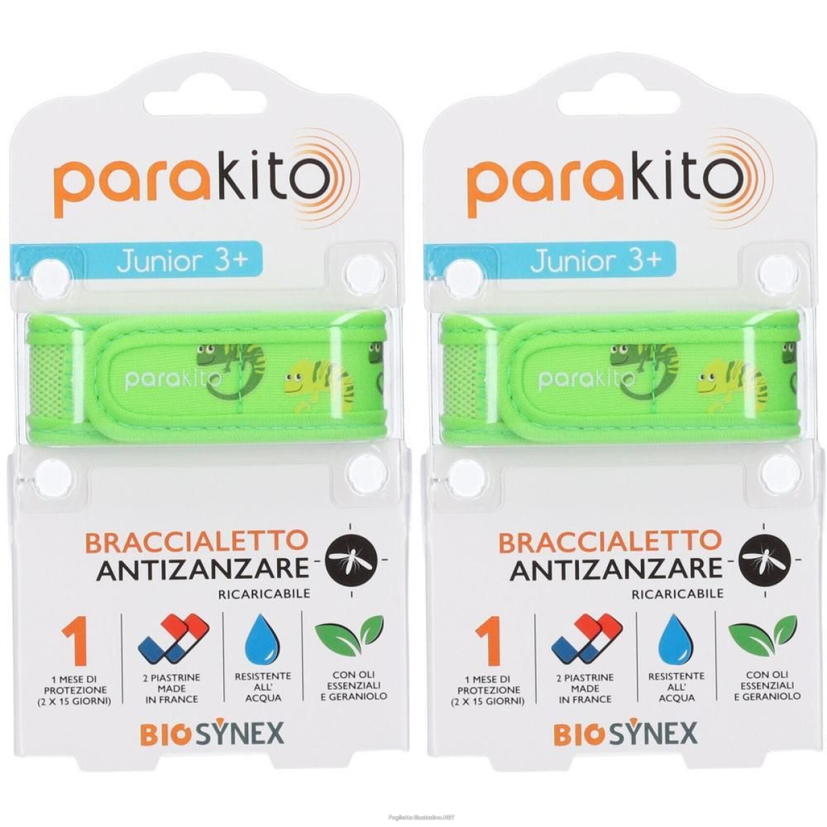 Cerca Offerte di parakito bracciale antizanzare ricaricabile junior camaleonte 2x1 st e acquista online