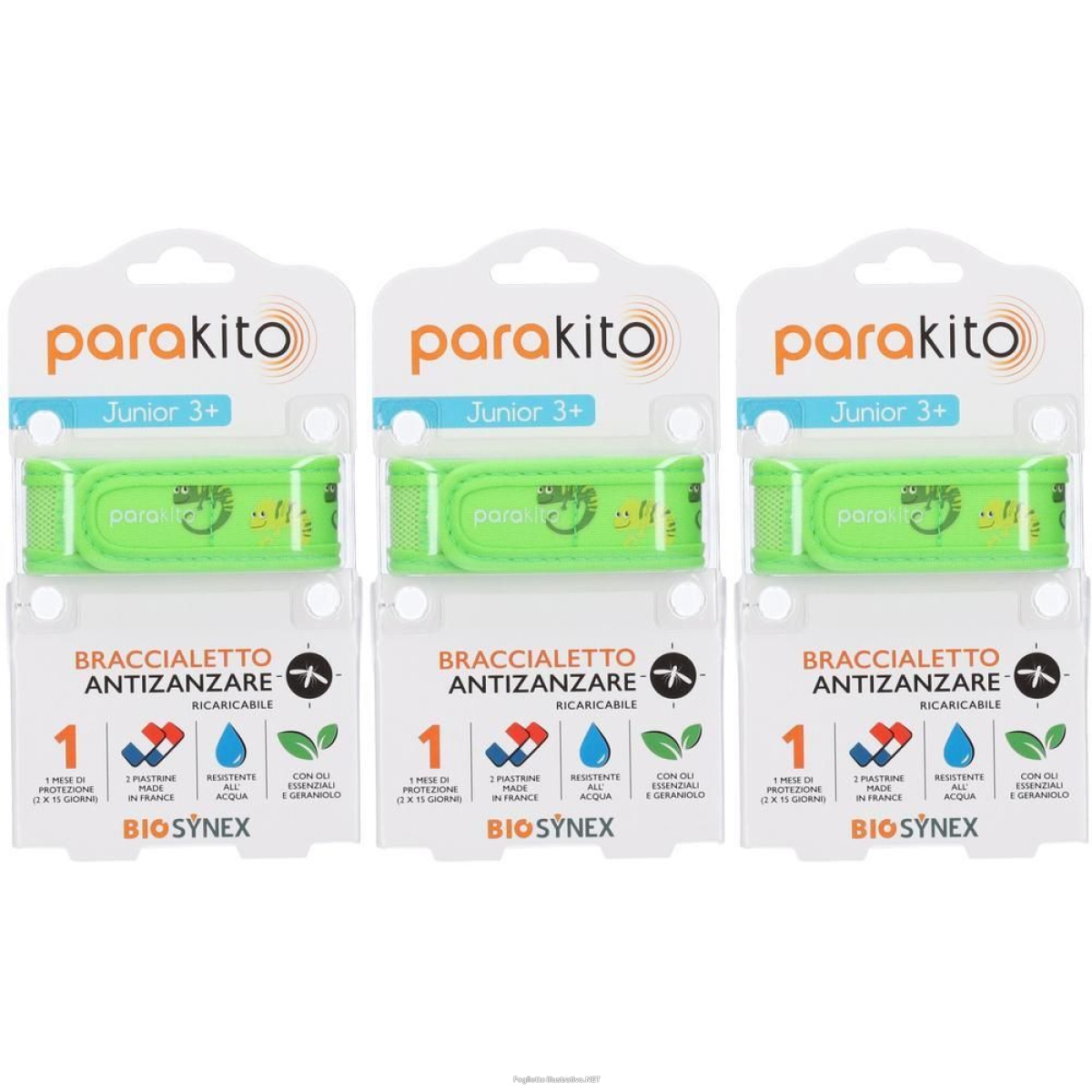 Cerca Offerte di parakito bracciale antizanzare ricaricabile junior camaleonte 3x1 st e acquista online