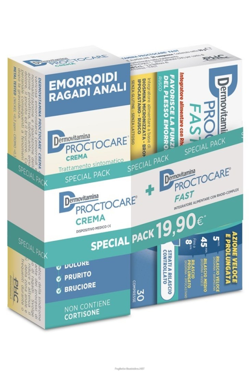 Cerca Offerte di pasquali dermovitamina proctocare bipack proctocare fast 30 compresse + proctocare crema 30 ml new e acquista online
