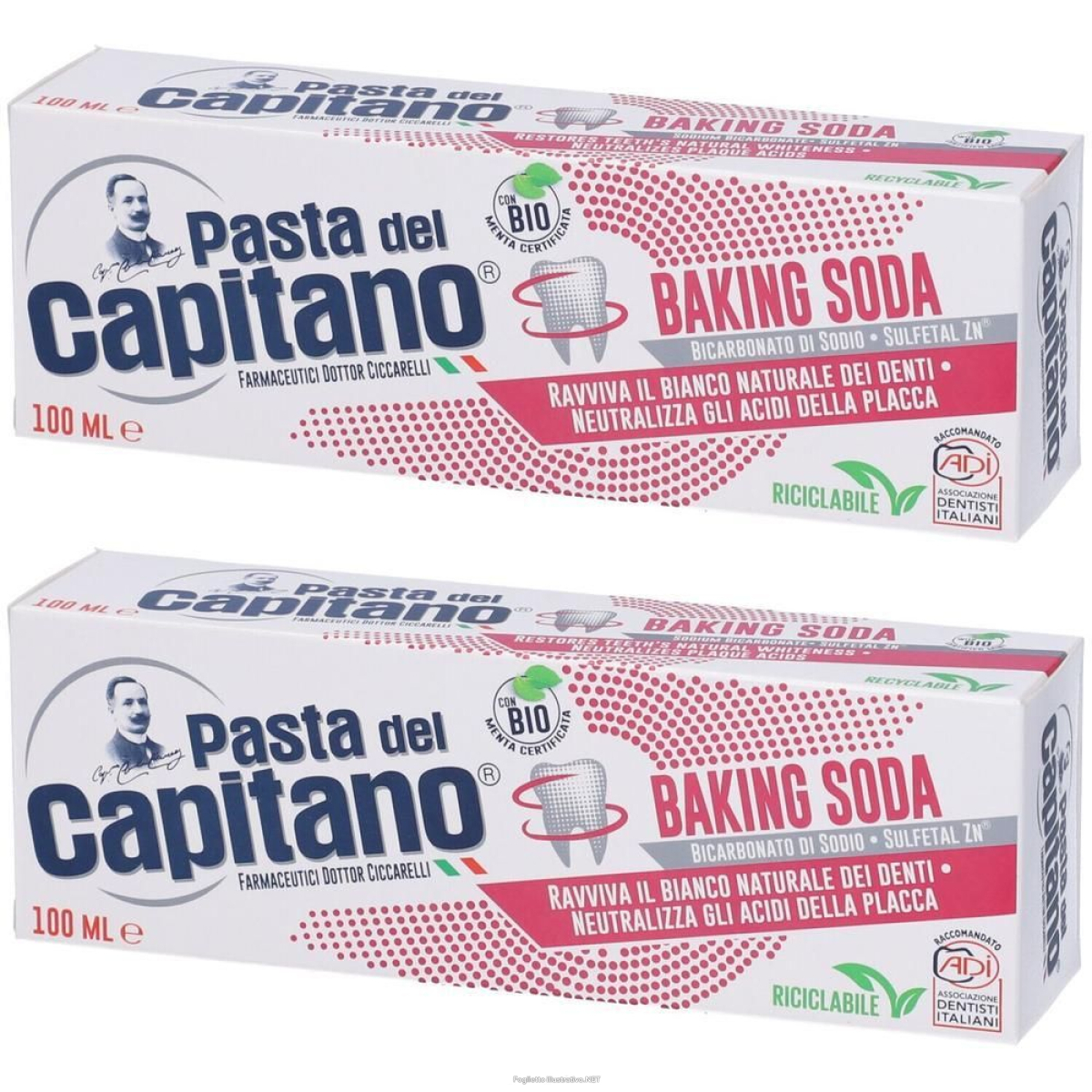 Cerca Offerte di pasta del capitano dentifricio baking soda 2x100 ml collutorio e acquista online