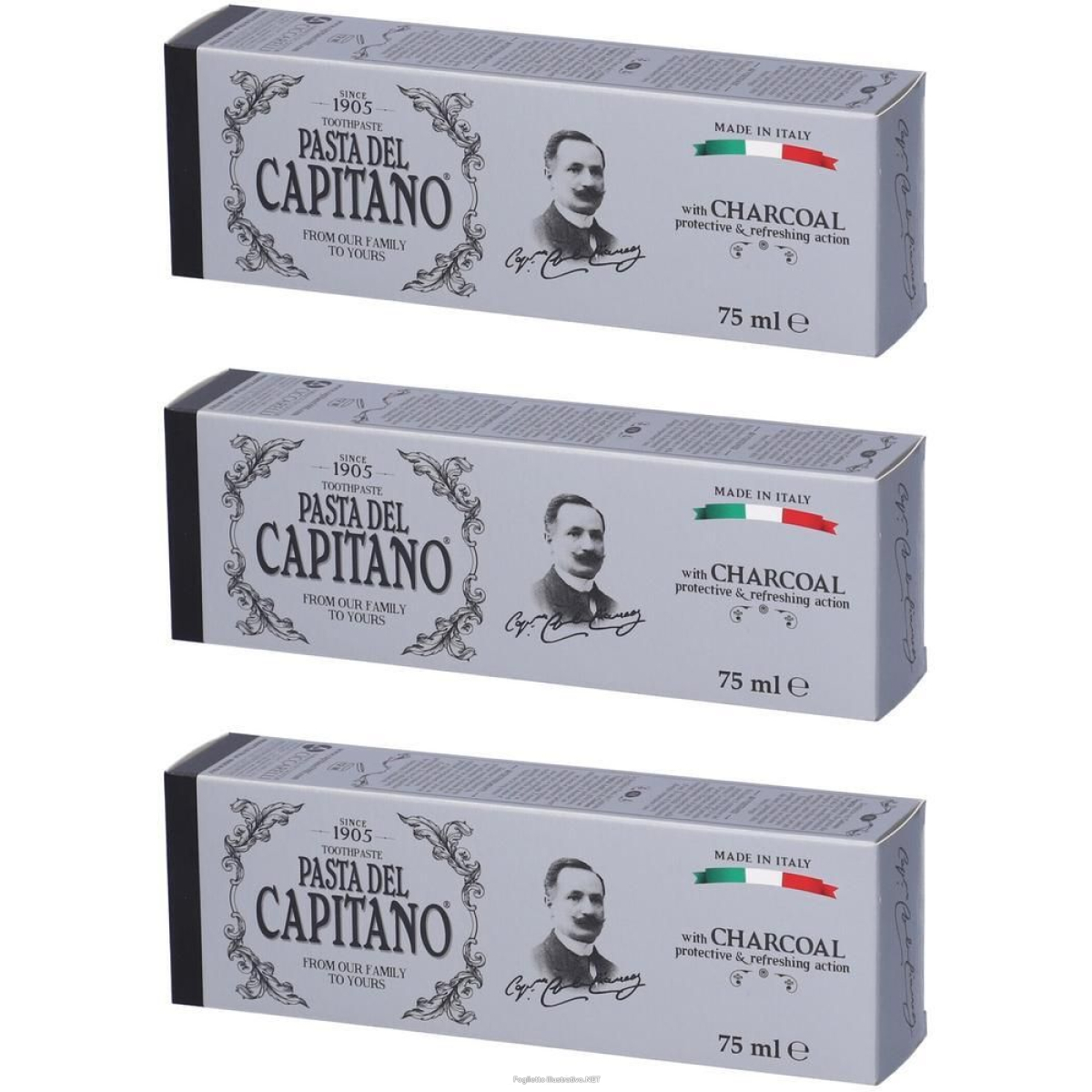 Cerca Offerte di pasta del capitano dentifricio carbone 3x75 ml e acquista online