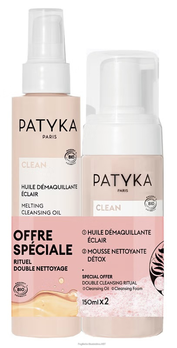 Cerca Offerte di patyka - clean duo doppia detersione olio struccante + mousse detergente confezione 2 pezzi e acquista online