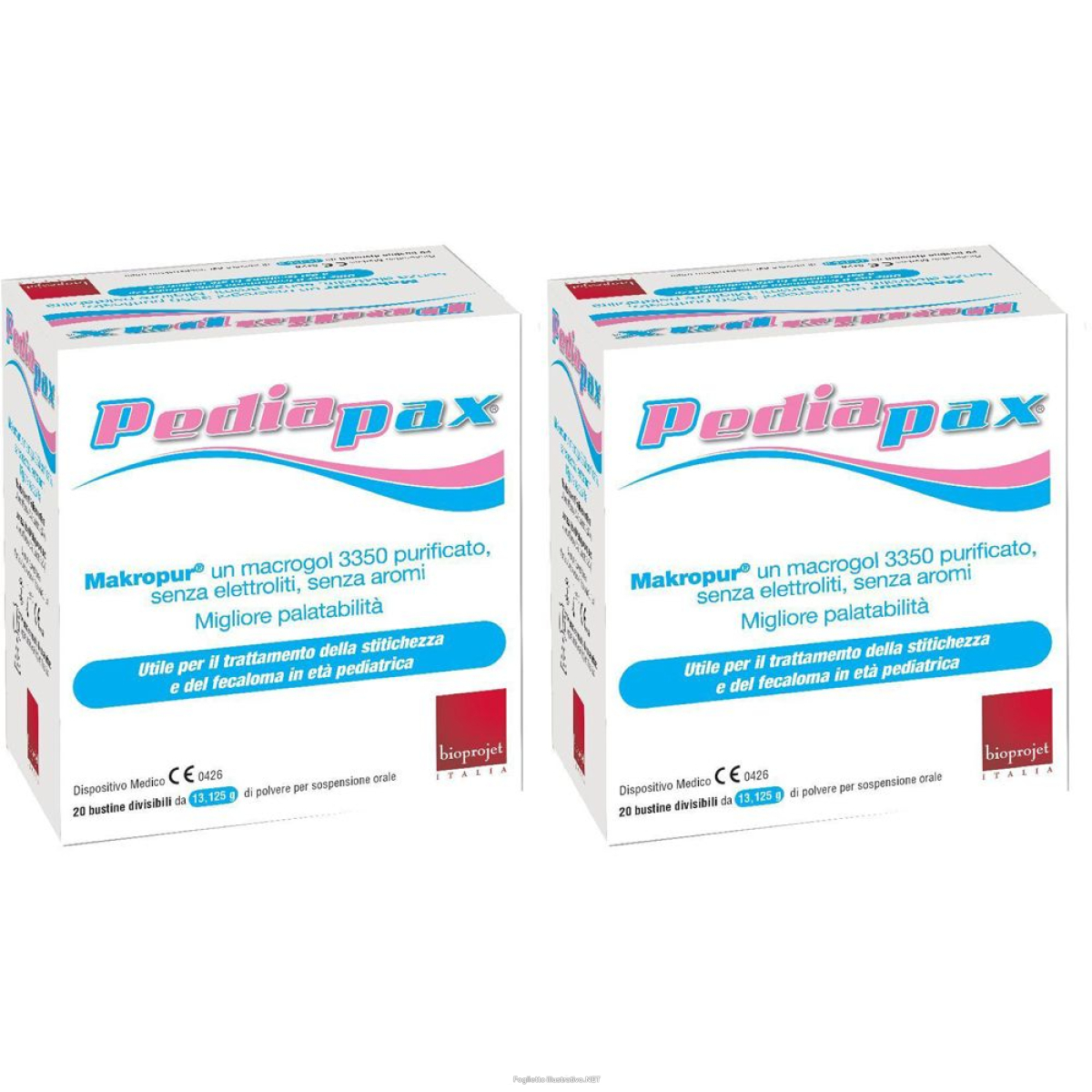 Cerca Offerte di pediapax® macrogol 3350 set da 2 2x20x13 g bustina e acquista online