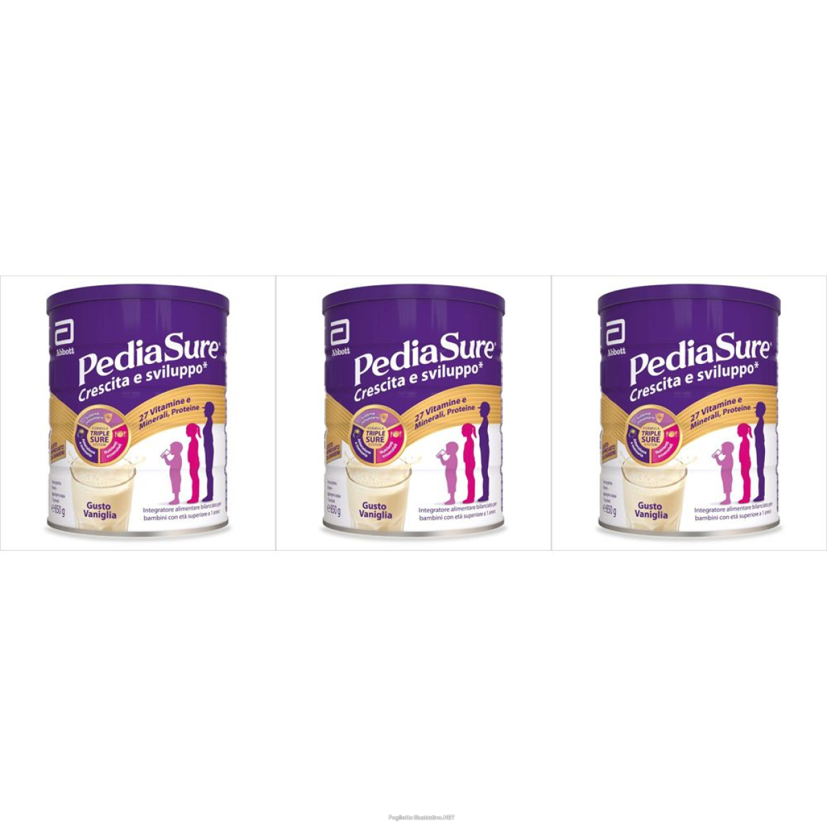 Cerca Offerte di pediasure crescita e sviluppo per bambini vaniglia set da 3 3x850 g po e acquista online