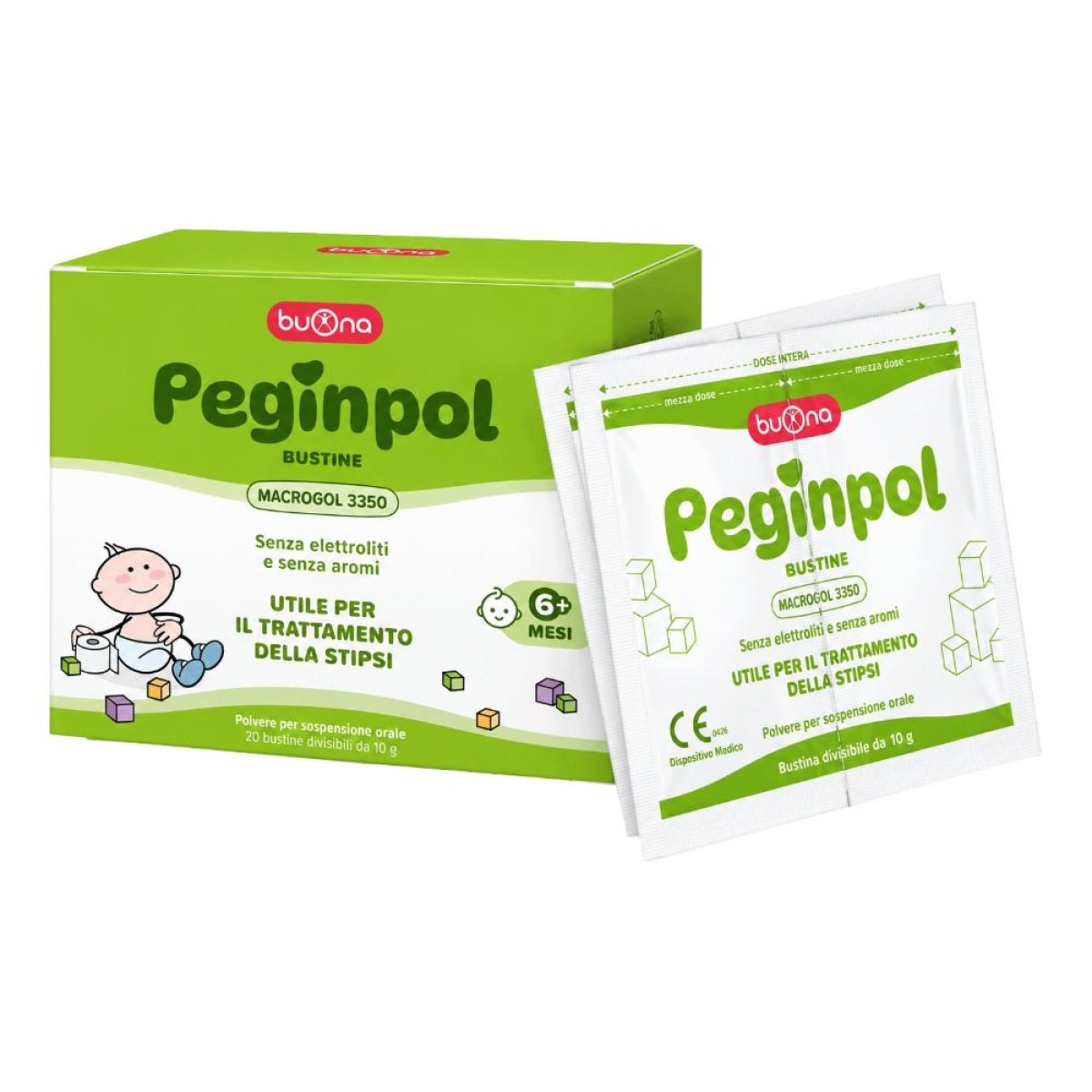 Cerca Offerte di Peginpol 20 bustine divisibili da 10 g macrogol 3350 senza glutine senza lattosio e acquista online