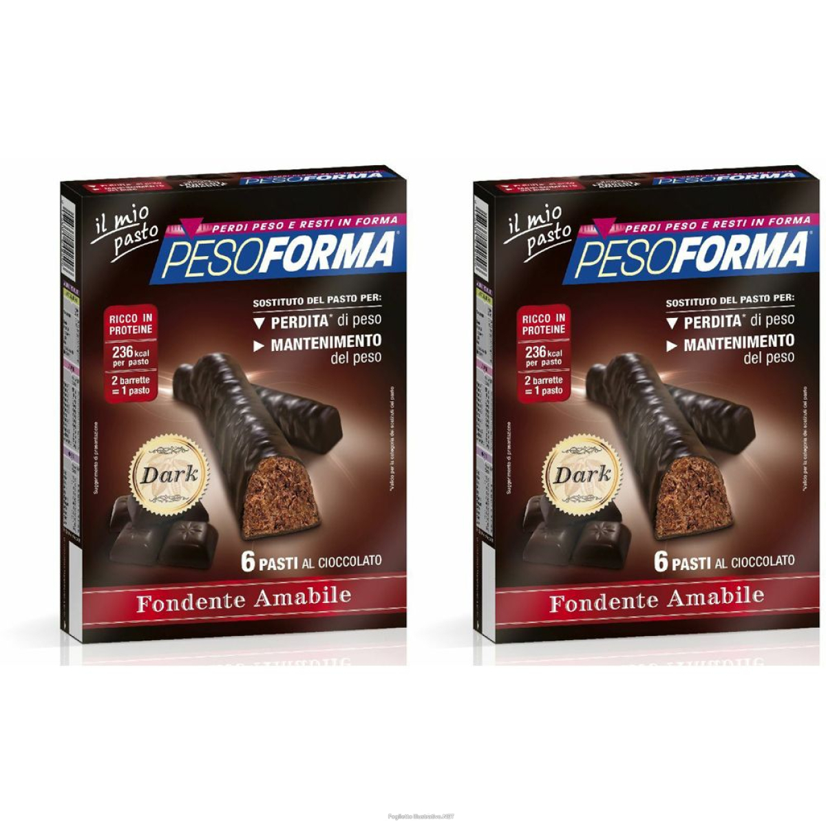 Cerca Offerte di pesoforma® barrette al cioccolato fondente amabile set da 2 2x12x31 g e acquista online