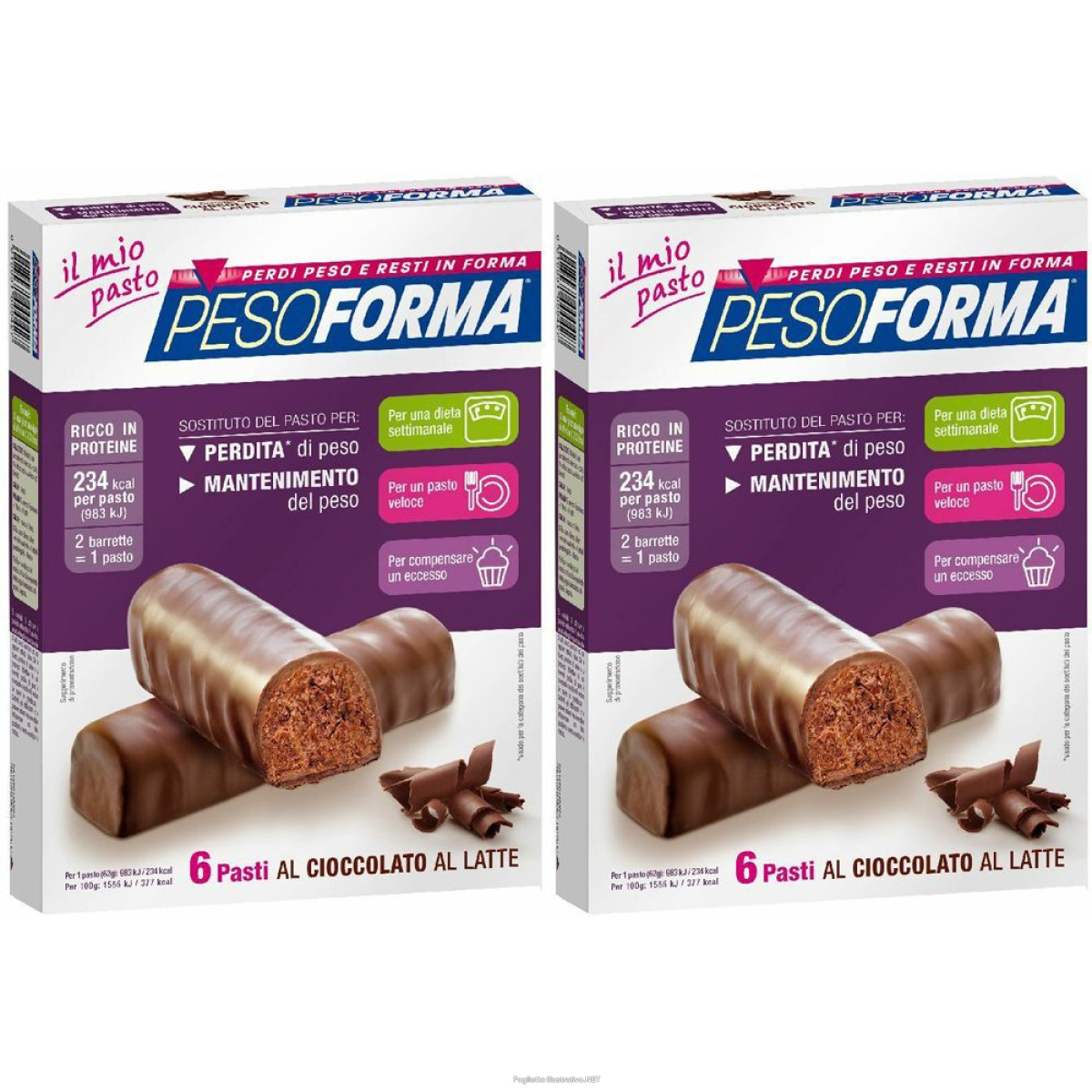 Cerca Offerte di pesoforma® barrette al cioccolato latte set da 2 2x12x31 g altro e acquista online