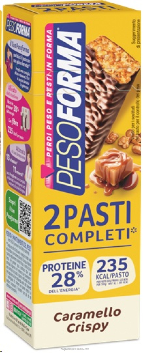 Cerca Offerte di pesoforma barrette caramello crispy 2 pasti 2 pezzi da 58 g e acquista online