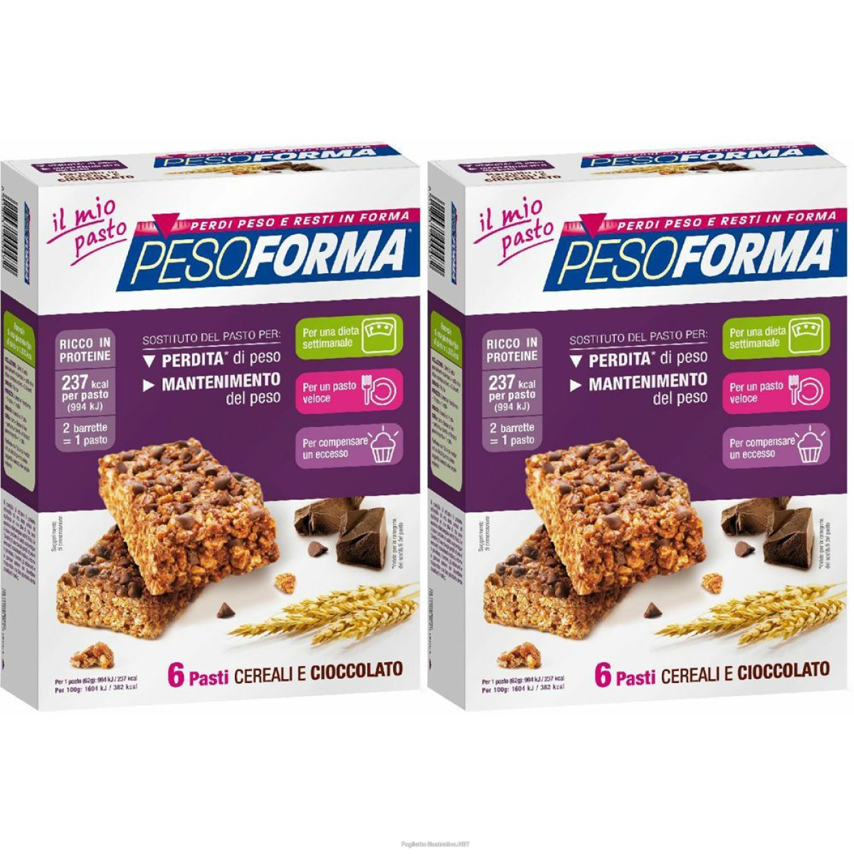 Cerca Offerte di pesoforma® barrette cereali e cioccolato set da 2 2x12x31 g barretta e acquista online