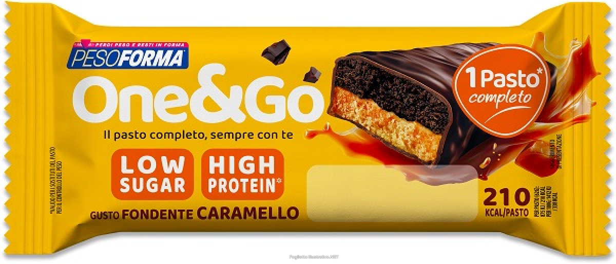Cerca Offerte di pesoforma one&go barretta a basso contenuto di zuccheri e alto contenuto proteico gusto fondente caramello 62 grammi e acquista online