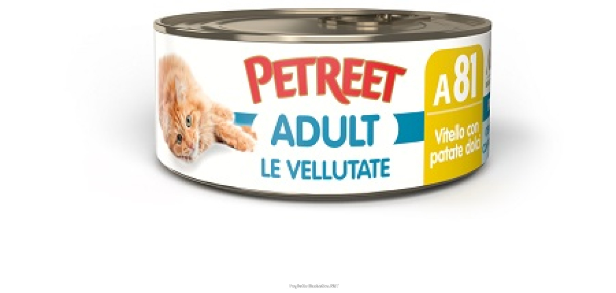 Cerca Offerte di petreet vellutate vitello con patate dolci cibo umido gatto adulto barattolo 70g petreet e acquista online