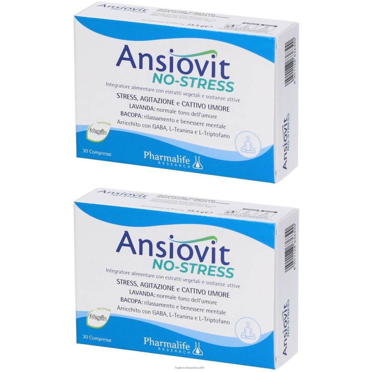 Cerca Offerte di pharmalife research ansiovit no-stress 2x25,5 g compresse e acquista online