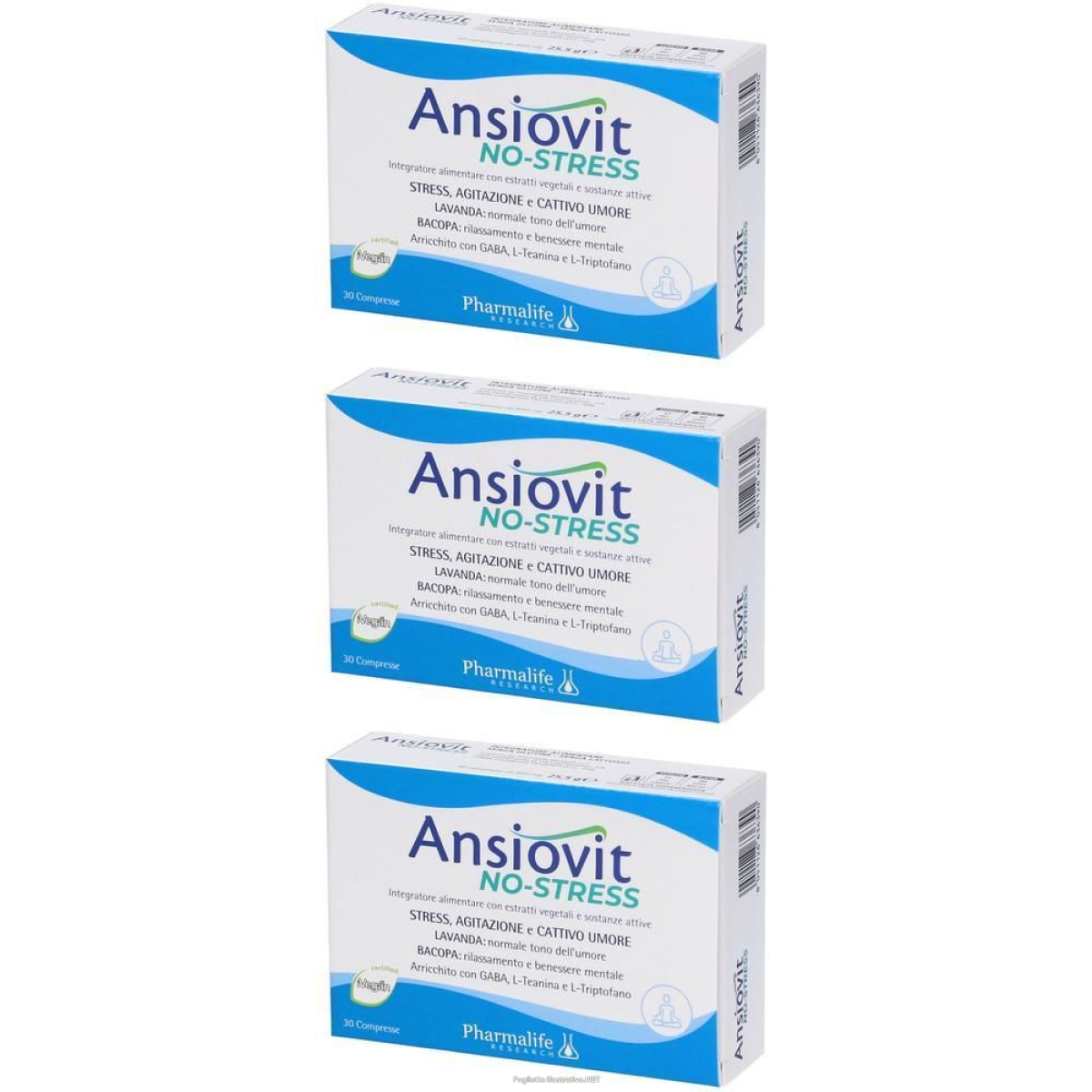 Cerca Offerte di pharmalife research ansiovit no-stress 3x25,5 g compresse e acquista online