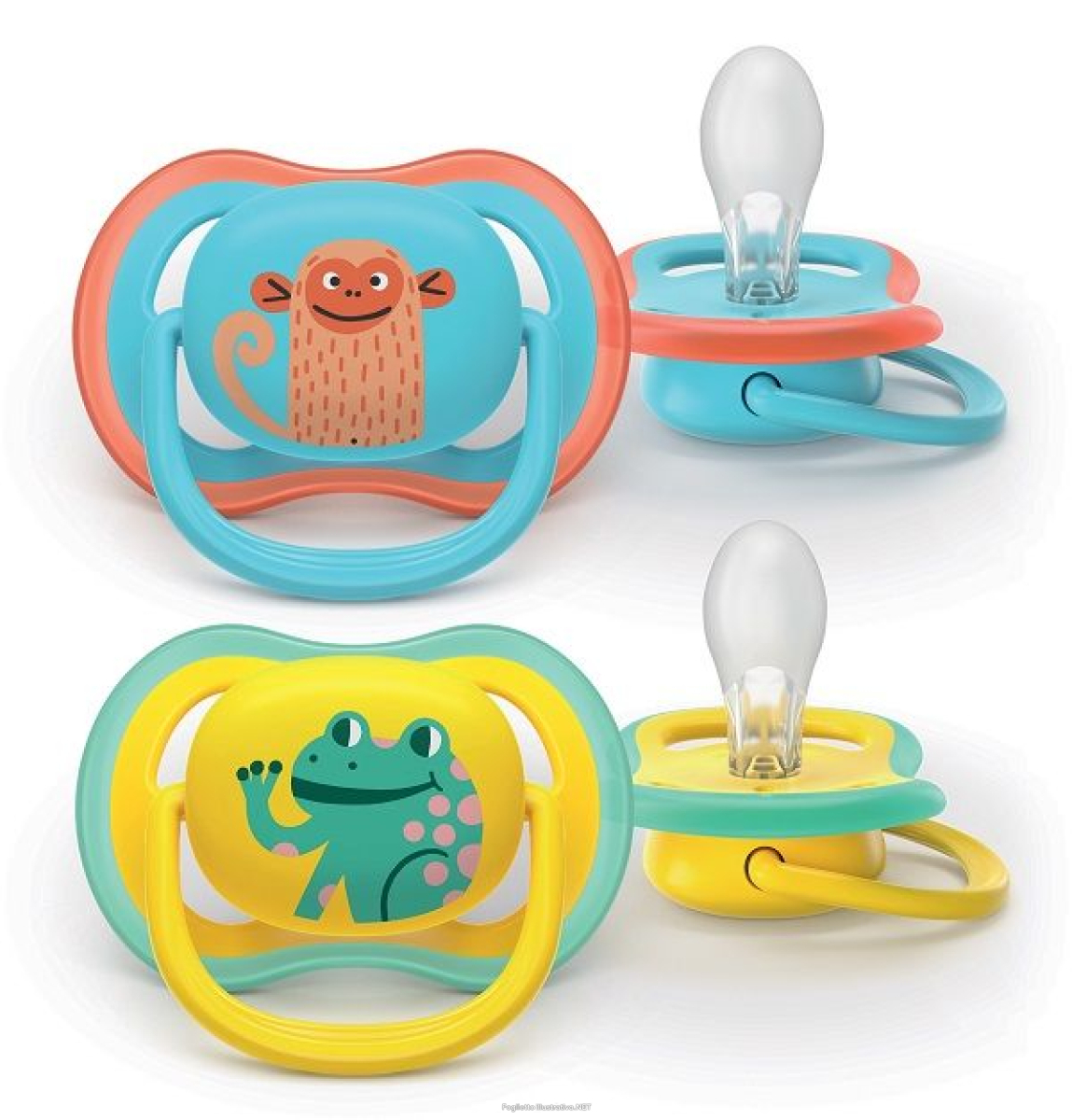 Cerca Offerte di philips avent succhietti ultra air +18m azzurro con scimmia giallo con rana 2 pezzi e acquista online