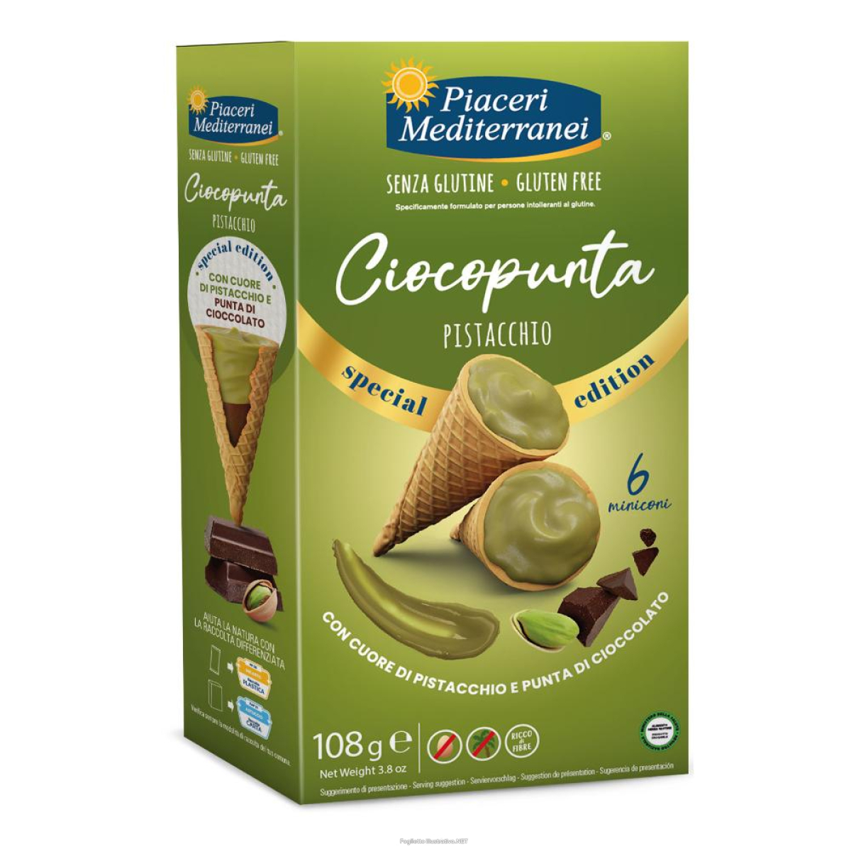Cerca Offerte di piaceri mediterranei ciocopunta pistacchio 108 g e acquista online