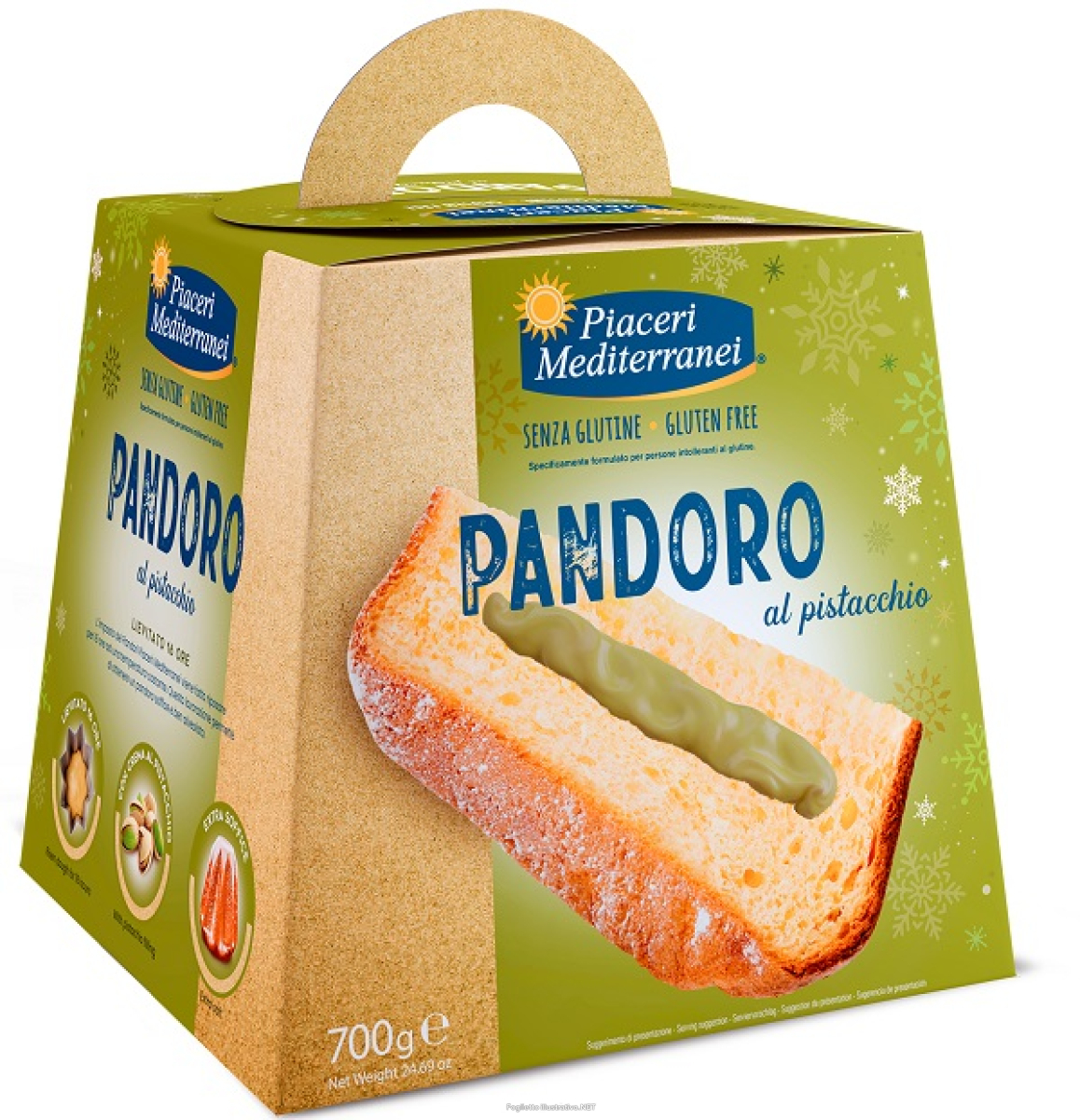 Cerca Offerte di piaceri mediterranei - pandoro senza glutine gusto pistacchio confezione 700gr e acquista online