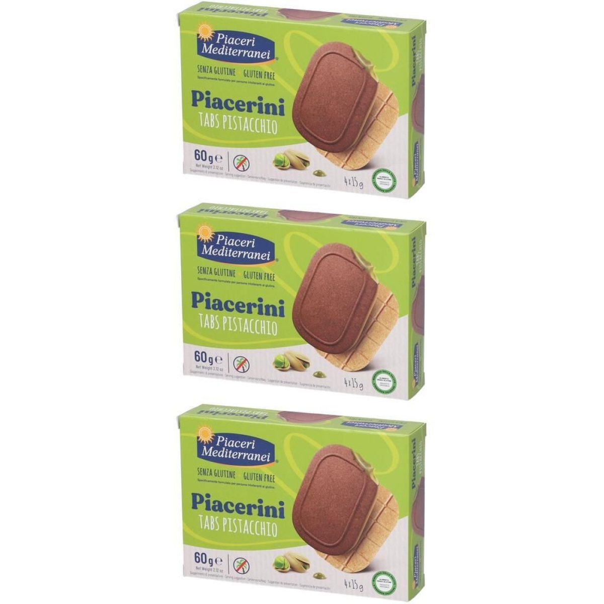 Cerca Offerte di Piaceri mediterranei piacerini tabs pistacchio 3x4x15 g e acquista online