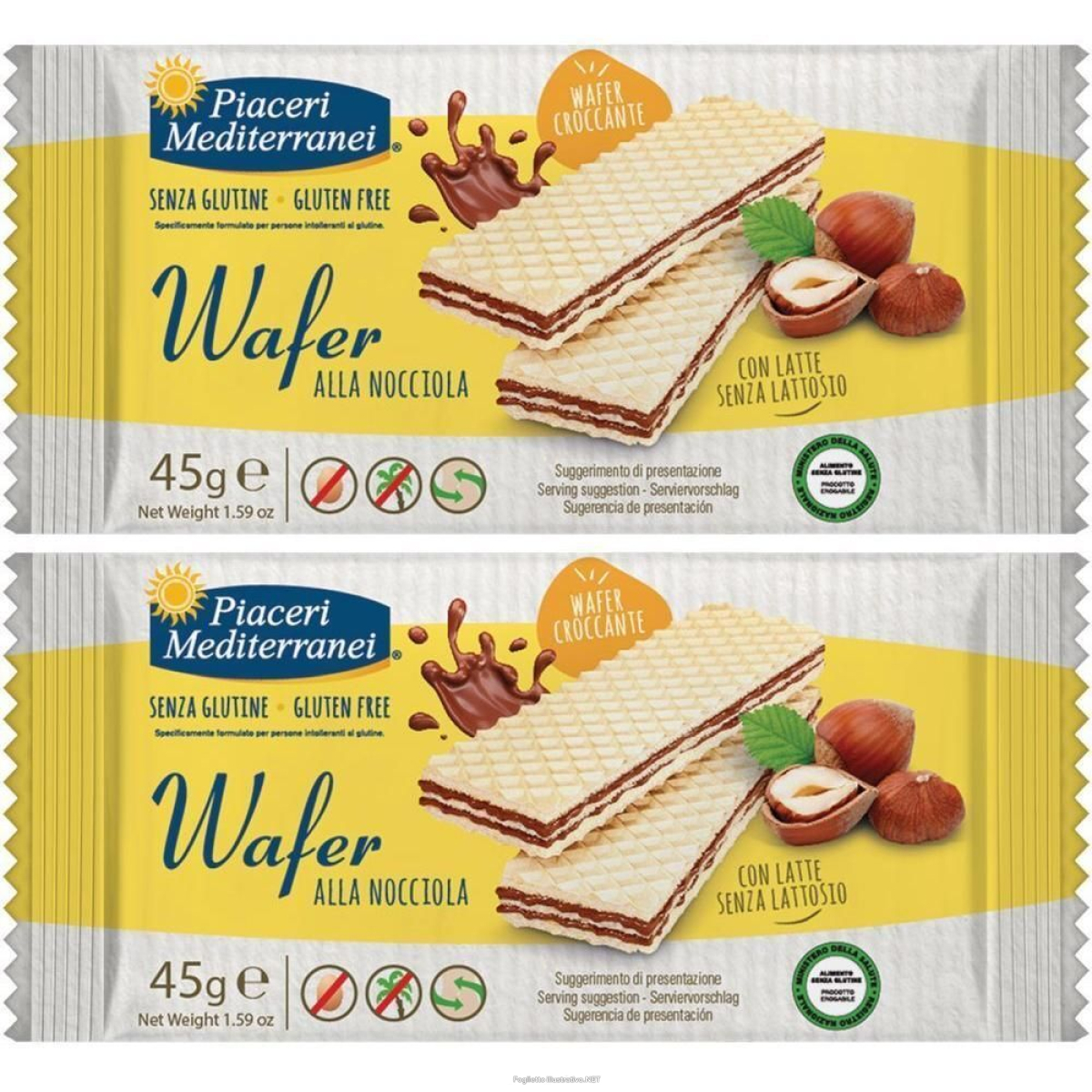 Cerca Offerte di piaceri mediterranei wafer nocciola 2x45 g e acquista online