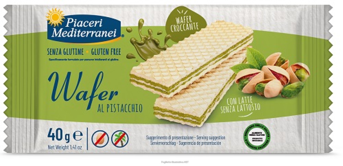 Cerca Offerte di piaceri mediterranei - wafer pistacchio senza glutine confezione 40 gr e acquista online