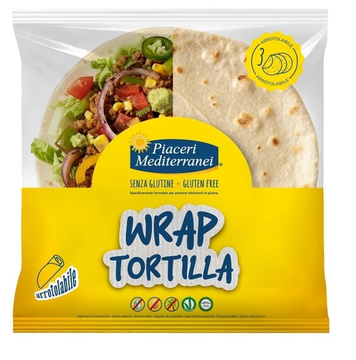 Cerca Offerte di Piaceri mediterranei wrap tortilla 3 pezzi da 60 g naturalmente senza lattosio e acquista online