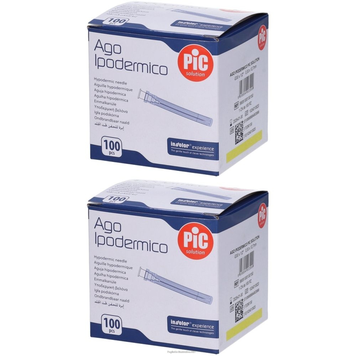 Cerca Offerte di pic ago ipodermico monouso gauge 30 1/2 - 100 pezzi set da 2 st e acquista online