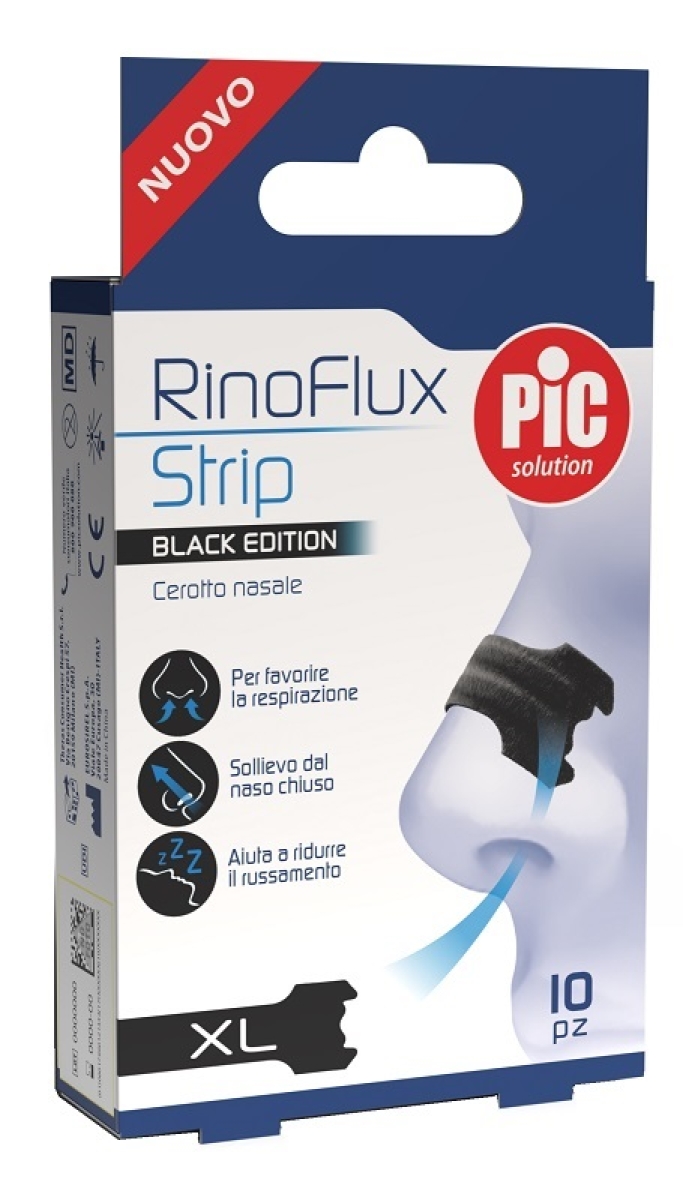 Cerca Offerte di Pic rinoflux - cerotti nasali neri in taglia xl per il naso chiuso e il russamento, 10 cerotti e acquista online