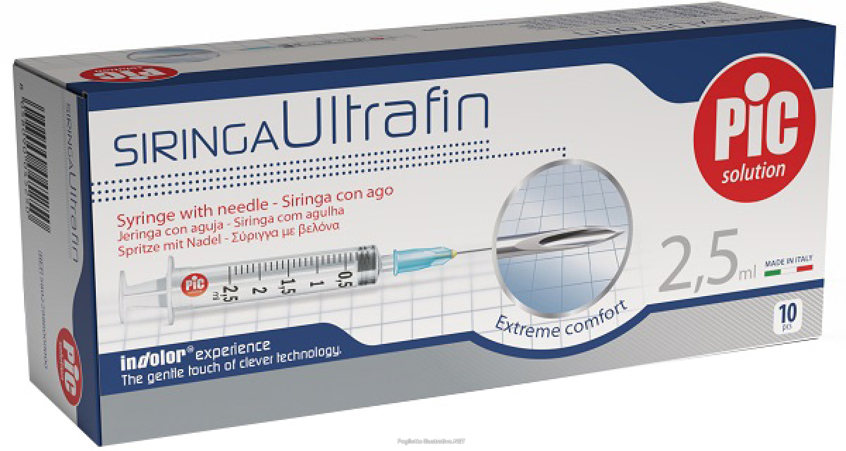 Cerca Offerte di pic siringa ultrafin - siringhe sterili monouso con ago indolore g23, 10 pezzi da 2,5 ml e acquista online
