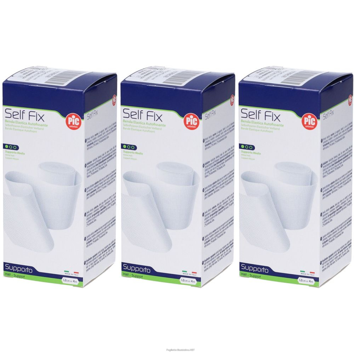 Cerca Offerte di pic solution self fix benda elastica autoaderente 12 cm x 4 m set da 3 e acquista online