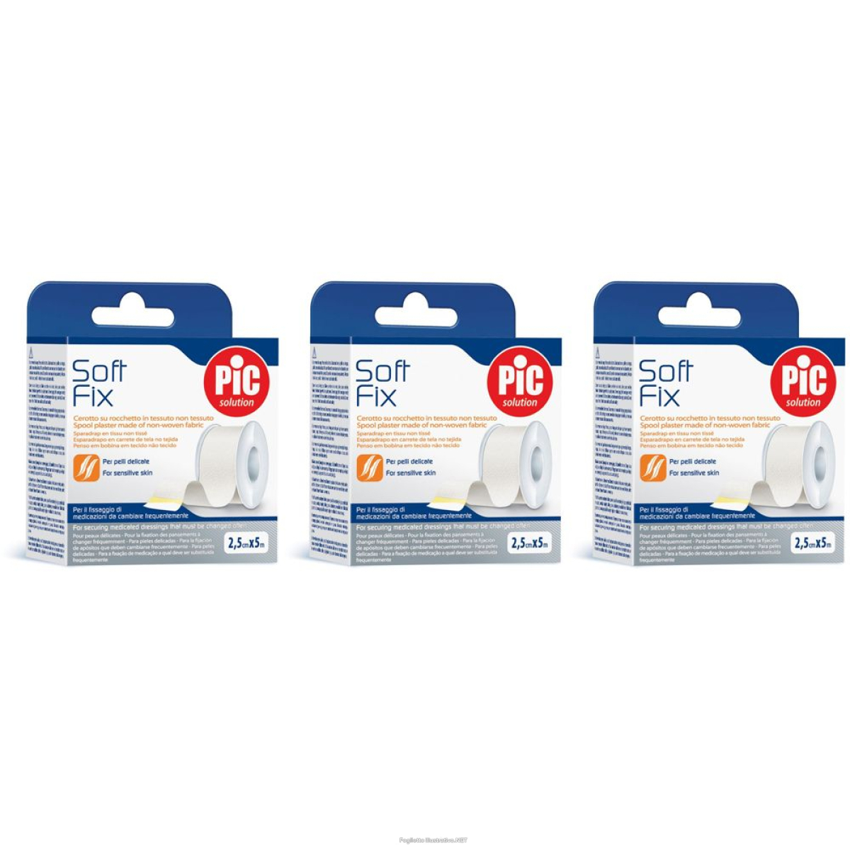 Cerca Offerte di pic solution soft fix 2,5 cm x 5 m set da 3 3x1 pz cerotto e acquista online