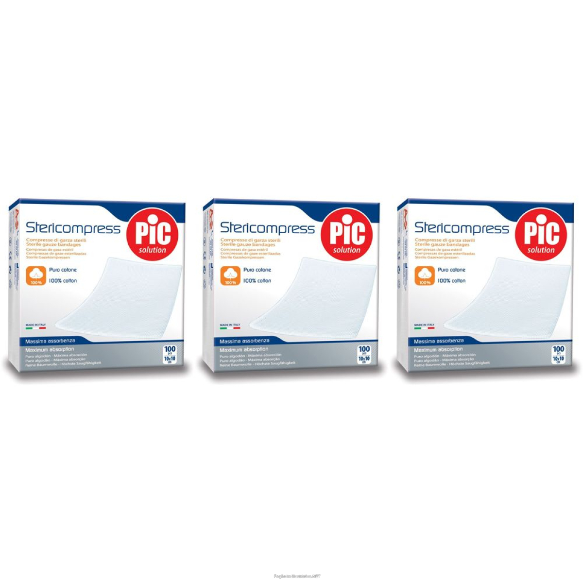 Cerca Offerte di pic solution stericompress 10 cm x set da 3 3x100 pz garza e acquista online