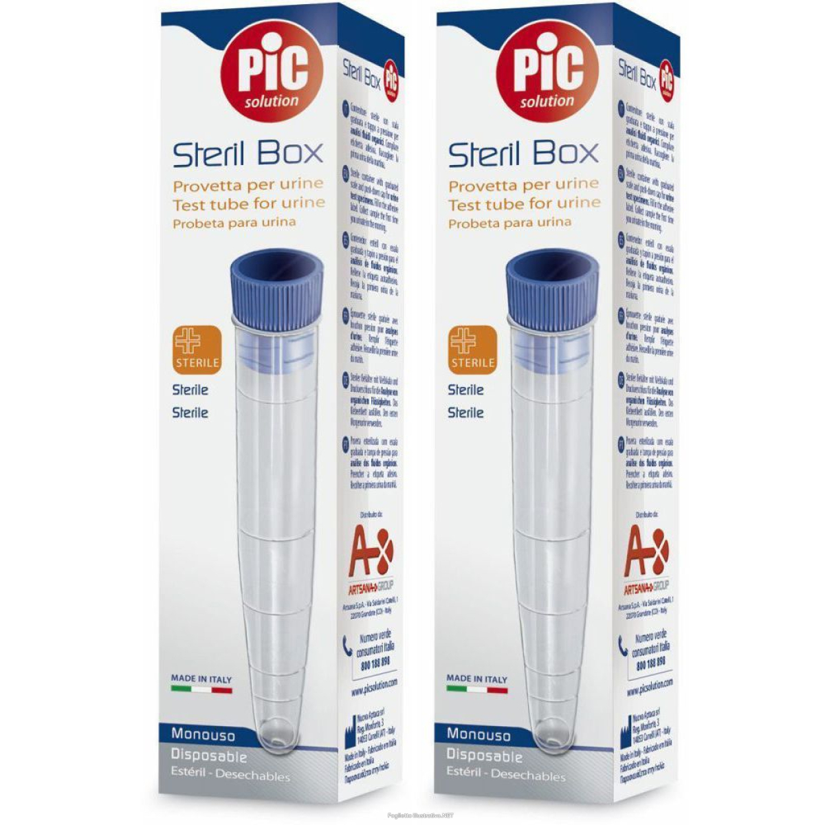 Cerca Offerte di pic solution steril box provetta per urine set da 2 2x10 ml contenitor e acquista online