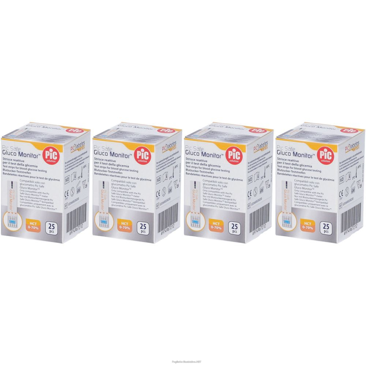 Cerca Offerte di pic strisce test glicemia per pic safe gluco monitor 25 pezzi set da 4 e acquista online