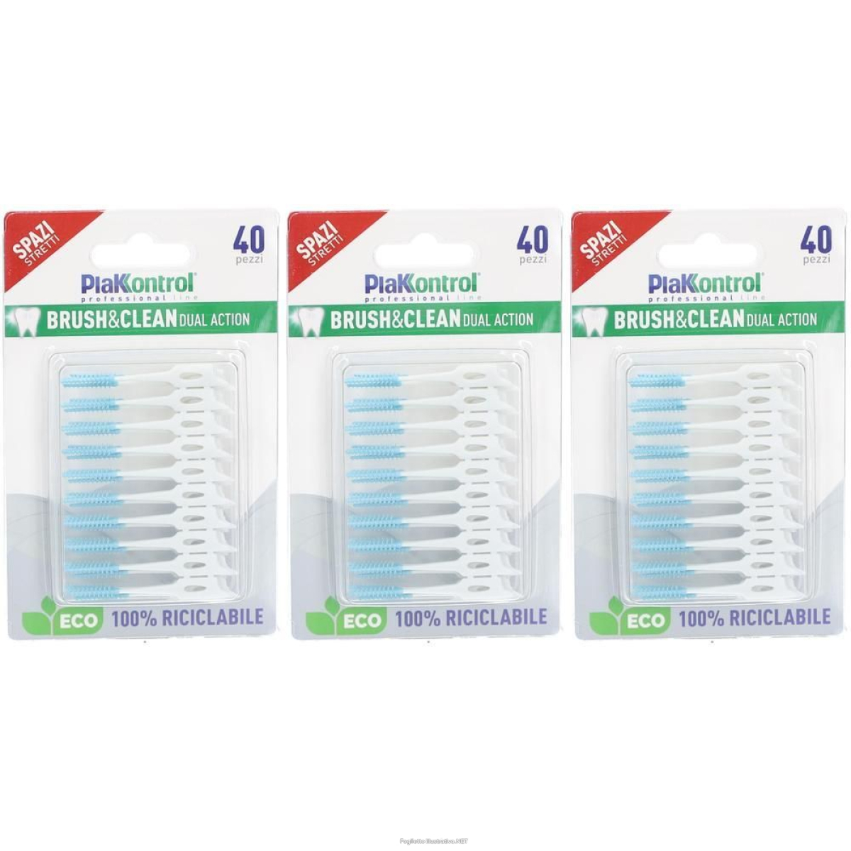 Cerca Offerte di plakkontrol® brush & clean spazi stretti 3x40 pz spazzolino da denti e acquista online