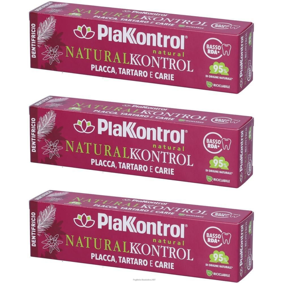 Cerca Offerte di plakkontrol natural kontrol dentifricio 3x75 ml e acquista online