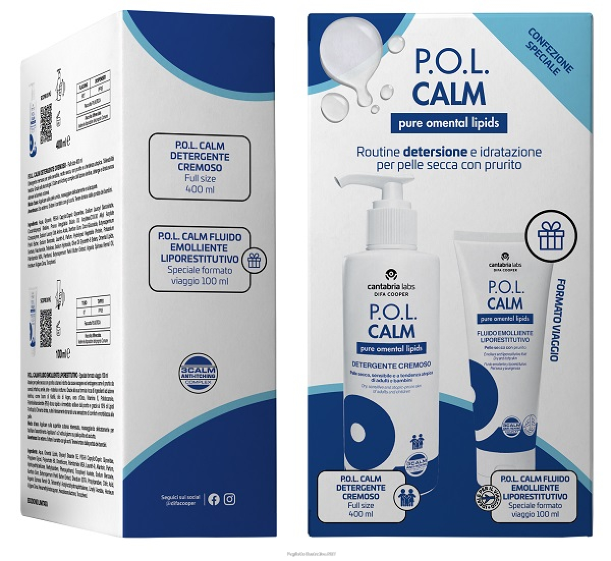 Cerca Offerte di pol calm detergente cremoso 400 ml + pol calm fluido emolliente liporestitutivo 100 ml e acquista online