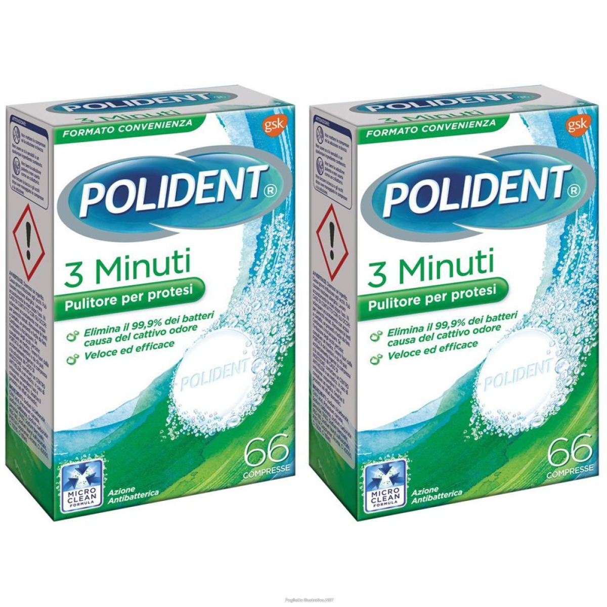 Cerca Offerte di polident tripla 3 minuti pulitore protesi set da 2 2x66 pz compresse e e acquista online