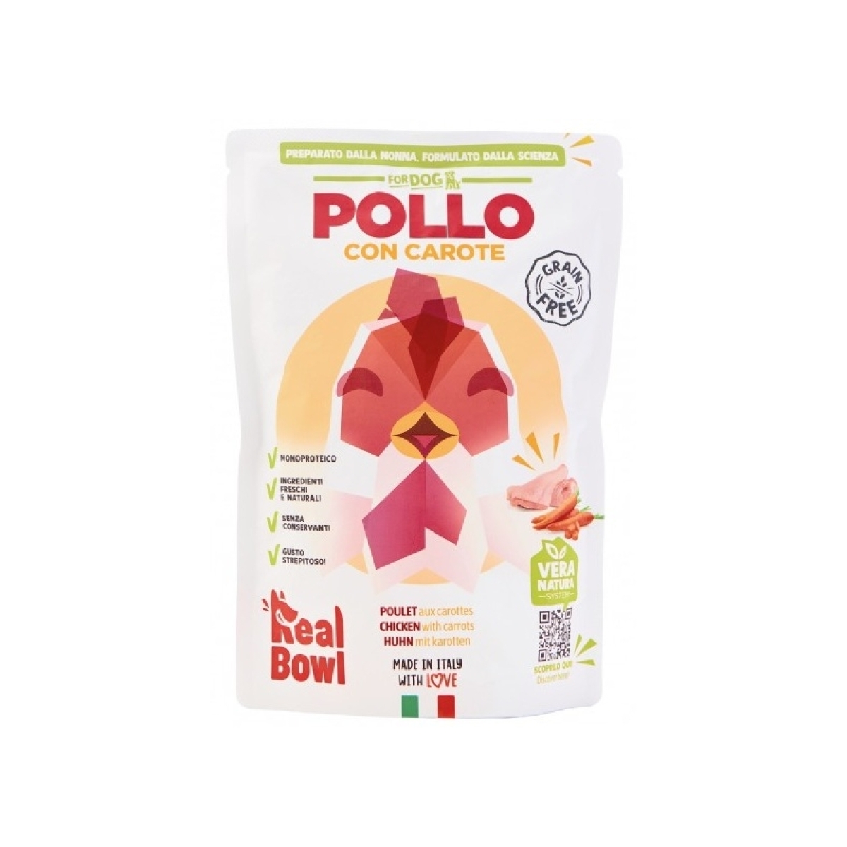 Cerca Offerte di Pollo con carote- alimento completo per cani di tutte le taglie 400 gr e acquista online