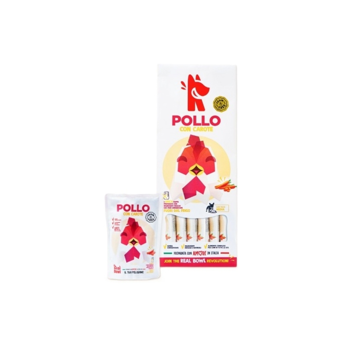 Cerca Offerte di Pollo con carote - alimento completo per cani di tutte le taglie 7 bustine da 400 gr e acquista online