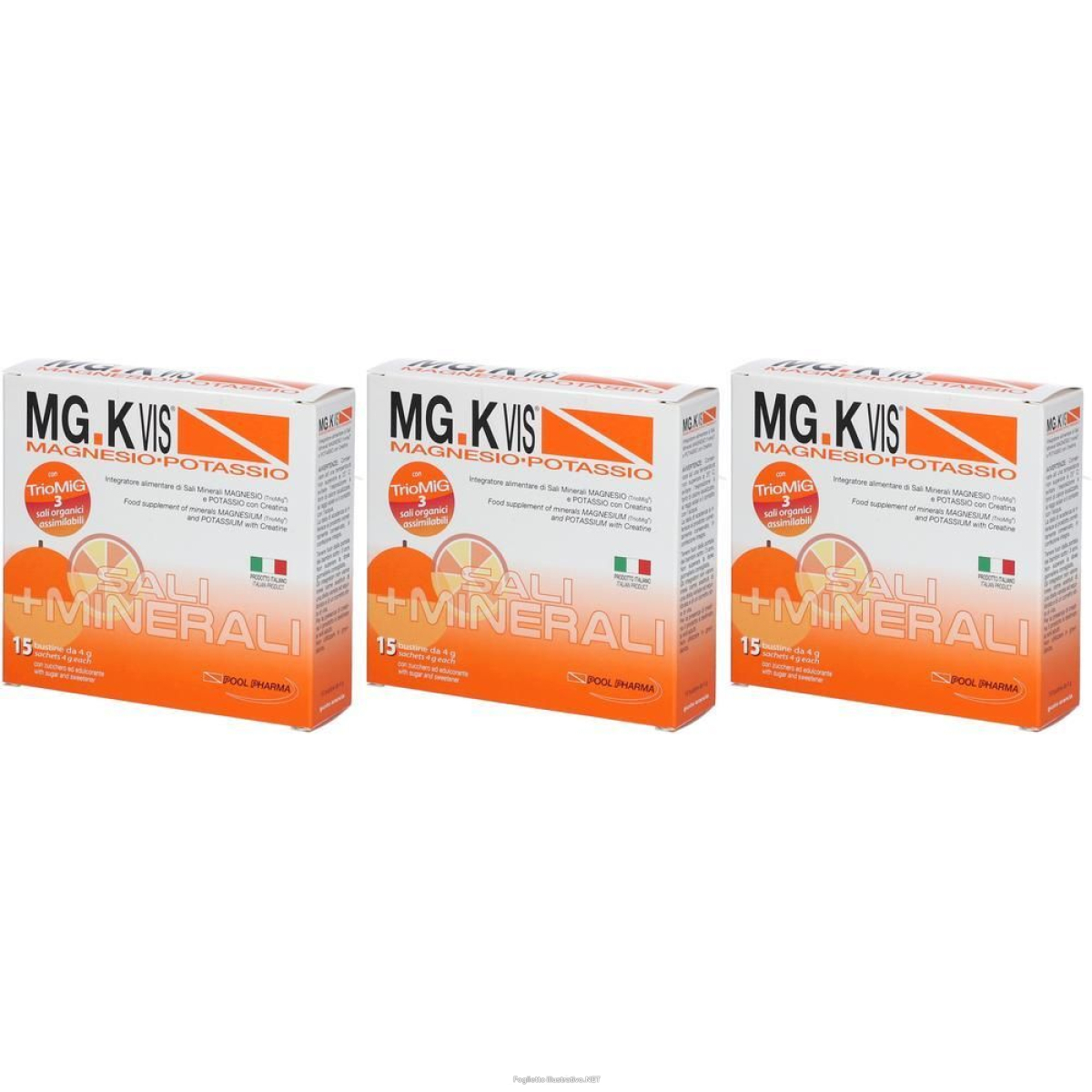 Cerca Offerte di pool pharma mg.k vis® magnesio e potassio gusto arancia 3x60 g bustina e acquista online