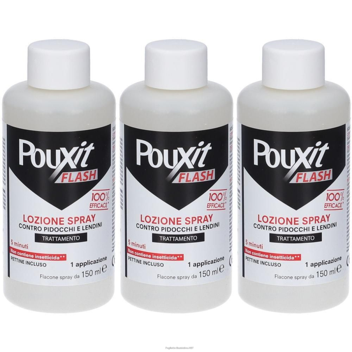 Cerca Offerte di pouxit flash lozione spray 3x150 ml soluzione e acquista online
