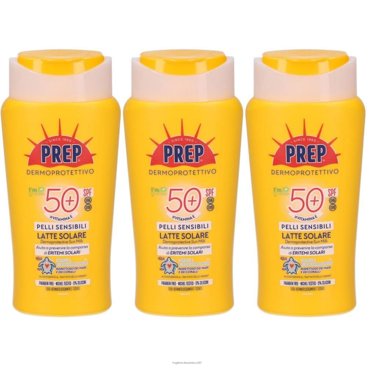 Cerca Offerte di prep latte solare pelli sensibili spf50+ 3x200 ml e acquista online